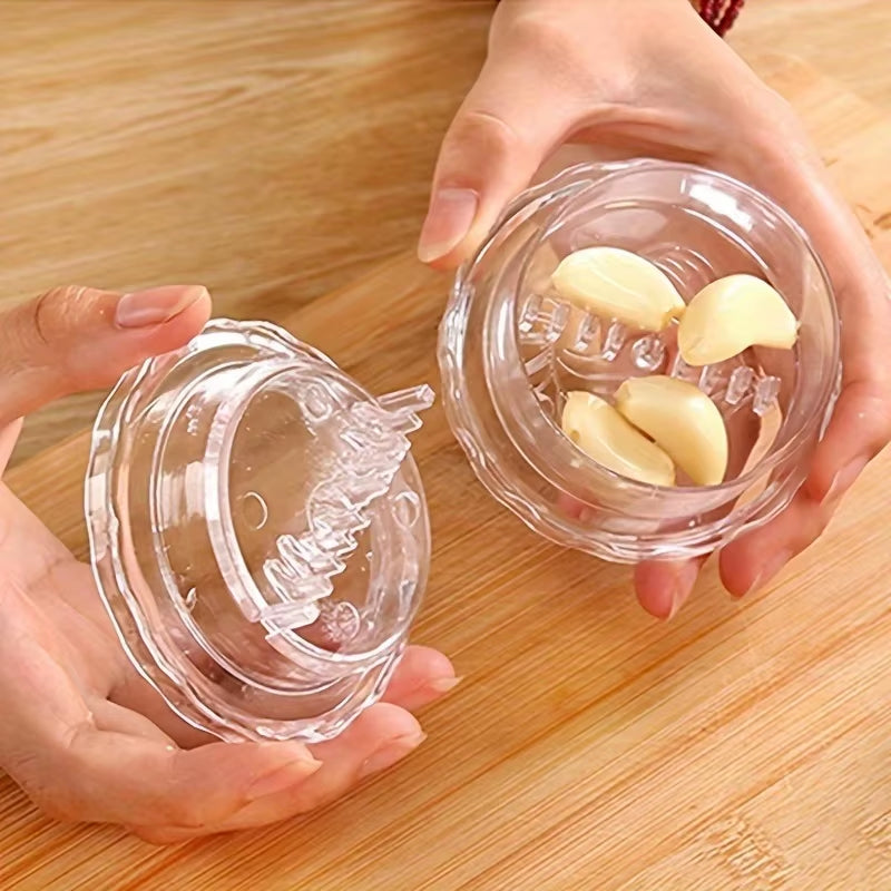 Manual Portable Garlic Crusher - Twist Kitchen Gadget for Effortless Garlic and Ginger Crushing, Easy to Use and Clean (Set of 1 or 2)