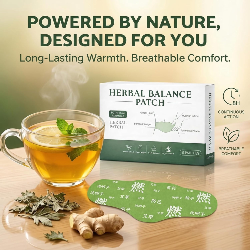 Herbal Balance Patch for Waist & Body, Japanese Inspired Balance Patches, Non-Irritating for Stomach & Daily Use, Breathable Snatch Patch Design for Work, Travel & Night Routine(1Pcs)
