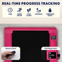 2-In-1 Walking Pad Treadmill with Vibration Plates, Compact under Desk Walking Pad with Remote Control, LED Display, Non-Slip Belt, Quiet 1.0HP Motor for Home or Office Workout (Pinks)