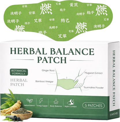 Herbal Balance Patch for Waist & Body, Japanese Inspired Balance Patches, Non-Irritating for Stomach & Daily Use, Breathable Snatch Patch Design for Work, Travel & Night Routine(1Pcs)