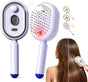 2026 All in One Misting Aqua Detangler Brush Electric Spray Air Cushion Massage Comb Self-Clean Liquid Water Mister Spray Bottle Hair Brush Scalp Oil Applicator Steam Wet Curly Wavy Hairbrush (Purple)