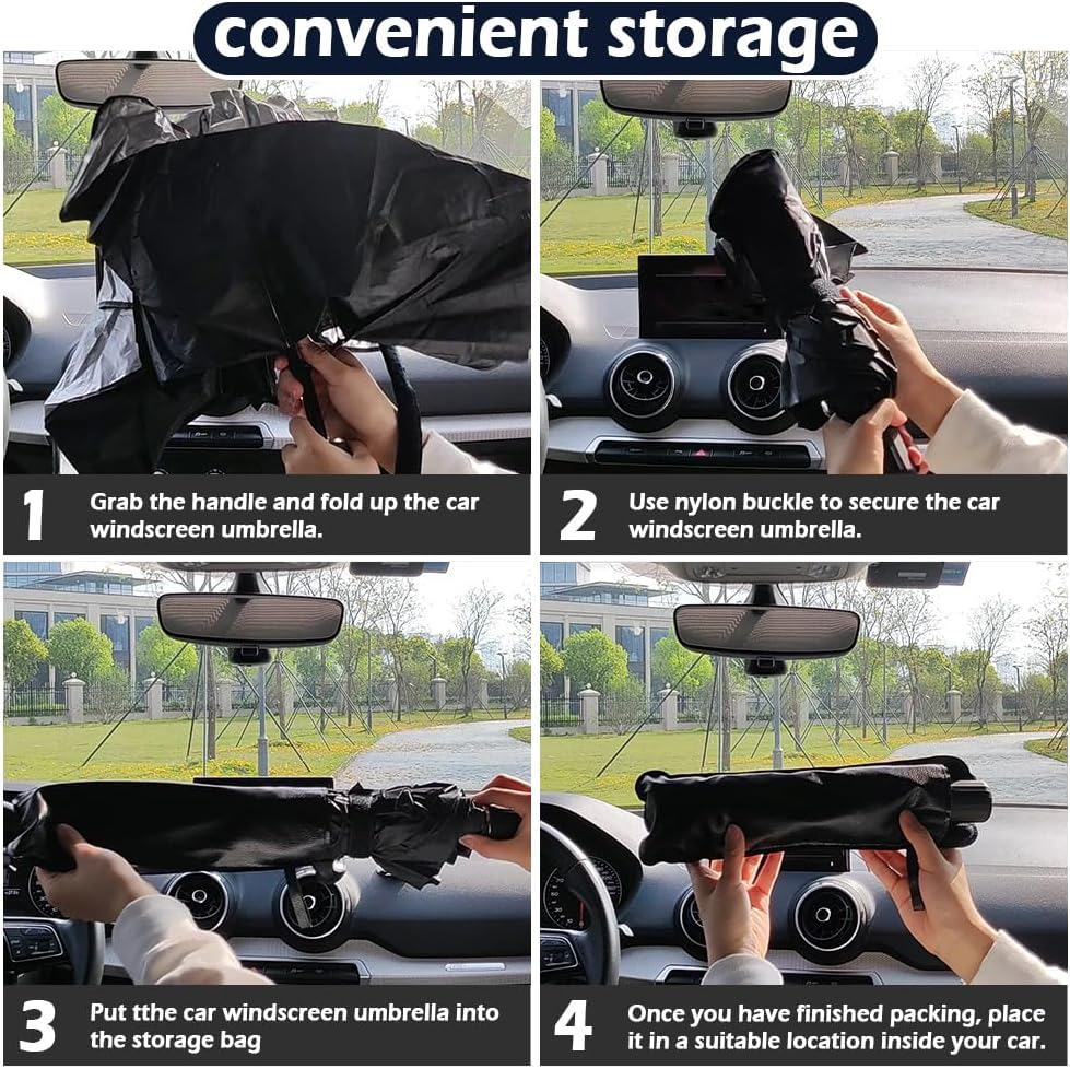 [2026 Upgrade] Car Windshield Sun Shade,Foldable Car Shade Umbrella for Blocking Sunlight & Insulating Heat,Portable Windshield Cover Sun Shades Cars Accessories for Cars Suvs (L: 57.09