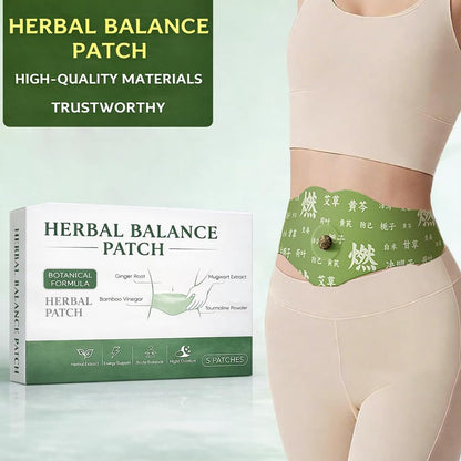 Herbal Balance Patch for Waist & Body, Japanese Inspired Balance Patches, Non-Irritating for Stomach & Daily Use, Breathable Snatch Patch Design for Work, Travel & Night Routine(1Pcs)